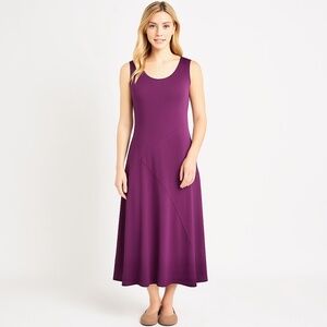 💜 TravelSmith Sleeveless Deep plum/ purple Travel Dress – Size M